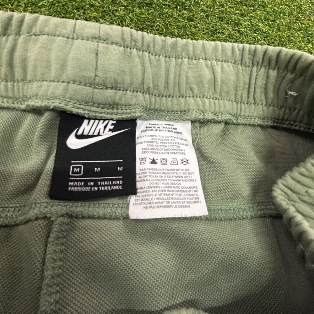 Nike Sportswear Joggers Mens Medium Sage Green Fleece Sweatpants CZ9942-387 - Picture 9 of 9